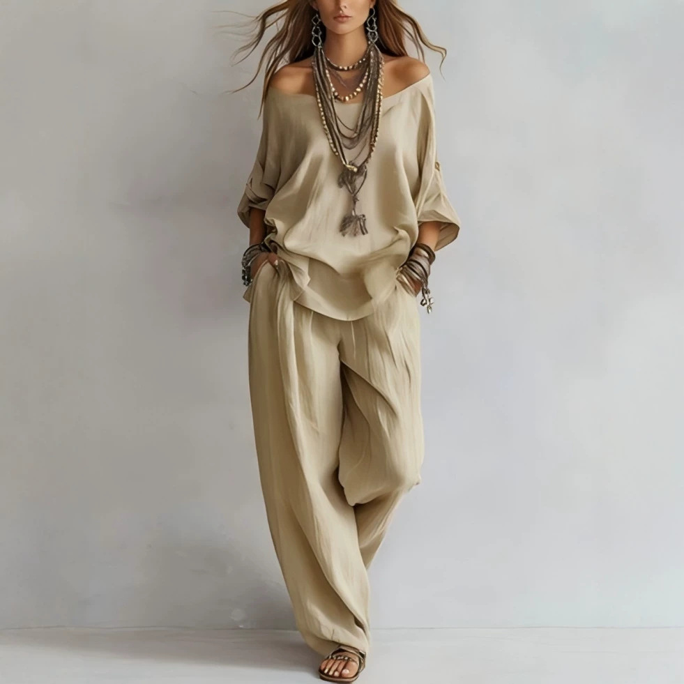 Günlük Bol Keten Üç Çeyrek Kol - Linen Pant Wide incelemesi ve fiyatı